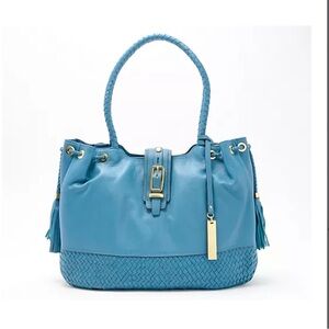 “New In Bag” LODIS Woven Leather Cinch Amal Tote